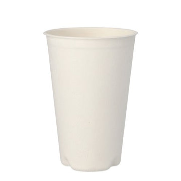 Trinkbecher Zuckerrohr "pure" 0,4 l Ø 9 cm · 13 cm weiss für Heißgetränke