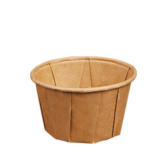 Dressingbecher, Papier "pure" 90 ml Ø 6,6 cm · 4,2 cm braun