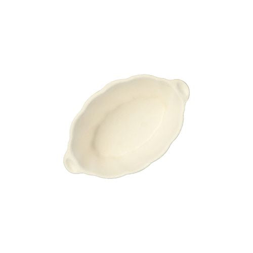 Fingerfood - Schalen Zuckerrohr "pure" 40 ml 3 cm x 9,5 cm x 6 cm weiss "Wave"