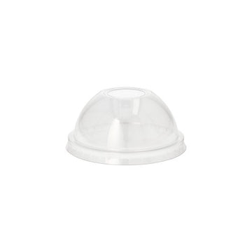 Dom-Deckel, PET rund Ø 8 cm · 4 cm glasklar mit Lochung
