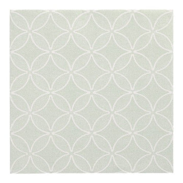 Servietten "ROYAL Collection" 1/4-Falz 40 cm x 40 cm jadegrün "Circle Flowers"