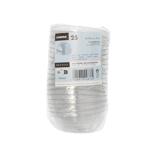 Dom-Deckel für Suppenbecher PET rund Ø 9,8 cm · 4 cm transparent