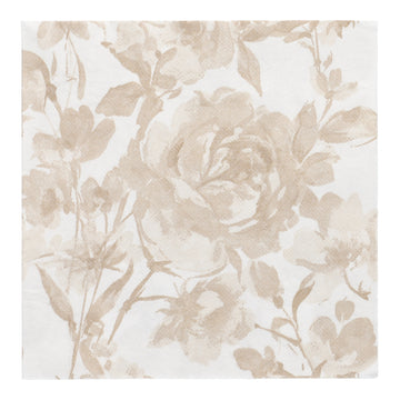 Servietten "ROYAL Collection" 1/4-Falz 40 cm x 40 cm sand "Rose"