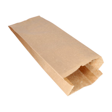 Papierfaltenbeutel gefädelt Kraftpapier 35 cm x 13 cm x 7 cm braun Füllinhalt 2 kg
