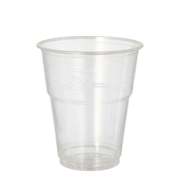 Kaltgetränkebecher, PLA "pure" 0,3 l Ø 9,5 cm · 11 cm glasklar mit Schaumrand