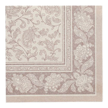 Servietten "ROYAL Collection" 1/4-Falz 40 cm x 40 cm mocca "Ornaments"