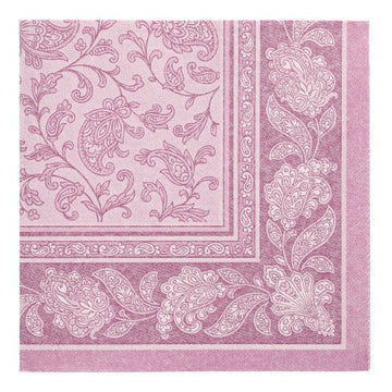 Servietten "ROYAL Collection" 1/4-Falz 40 cm x 40 cm lila "Ornaments"