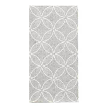 Servietten "ROYAL Collection" 1/8-Falz 40 cm x 40 cm grau "Circle Flowers"