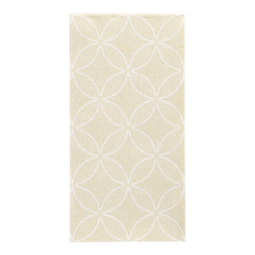 Servietten "ROYAL Collection" 1/8-Falz 40 cm x 40 cm champagner "Circle Flowers"