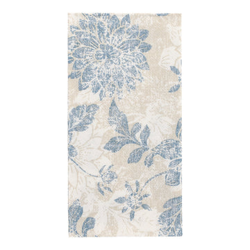 Servietten "ROYAL Collection" 1/8-Falz 40 cm x 40 cm arktikblau "Flowers"