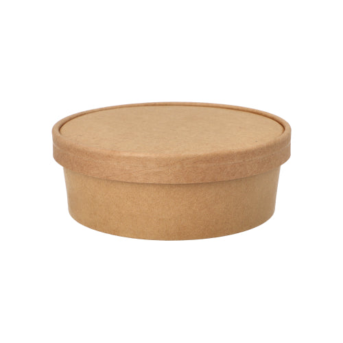 Salatschalen, Pappe rund 500 ml Ø 15 cm · 4,6 cm braun
