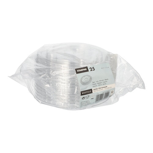 Deckel für Schalen R-PET rund Ø 17 cm · 1,5 cm glasklar