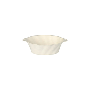 Fingerfood - Schalen Zuckerrohr "pure" 40 ml 3 cm x 9,5 cm x 6 cm weiss "Wave"