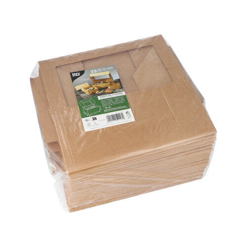 Cupcake-Kartons eckig 10 cm x 27 cm x 17,5 cm mit Sichtfenster aus PLA