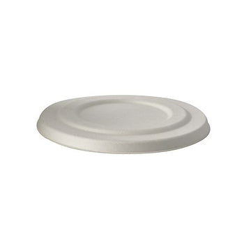 Deckel für Suppenbecher, Zuckerrohr "pure" rund Ø 14 cm weiss