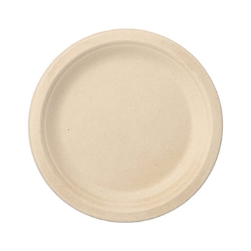 Teller, Zuckerrohr "pure" ungeteilt Ø 18 cm · 2 cm natur