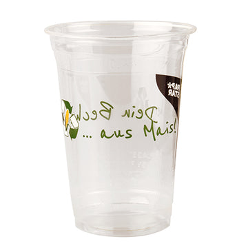 Trinkbecher PLA 0,4 l Ø 9,5 cm · 12,7 cm "Becher aus Mais"