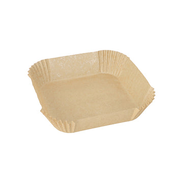 Backpapiere 16 cm x 16 cm x 4,5 cm braun für Heißluftfritteusen