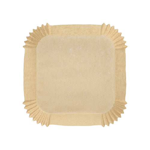 Backpapiere 16 cm x 16 cm x 4,5 cm braun für Heißluftfritteusen