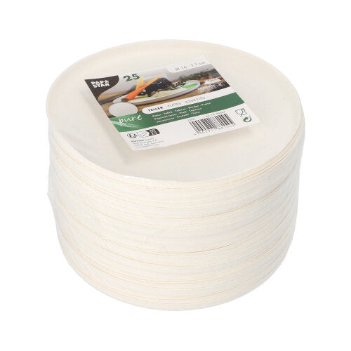 Teller Zuckerrohr "pure" Ø 16 cm · 1 cm weiss "Cella"