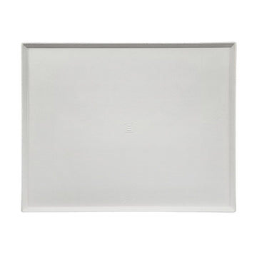 Servierplatten, Zuckerrohr "pure" eckig 26,5 cm x 32,5 cm x 1 cm weiss "Cella"