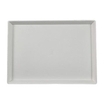 Teller Zuckerrohr "pure" eckig 17,5 cm x 12,5 cm x 1 cm weiss "Cella"