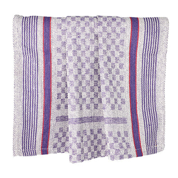 Geschirrtücher 90 cm x 45 cm weiß/violett Grubentuch