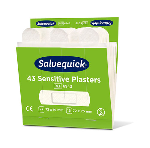 Set "Cederroth" Salvequick Sensitive Pflaster (43 Stück) weiss , Refill