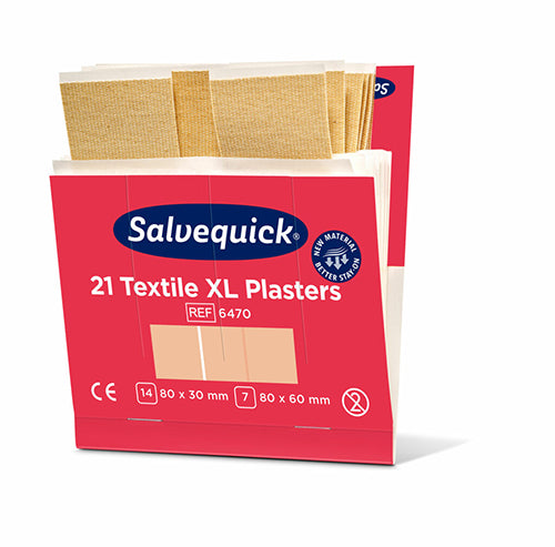 Set "Cederroth" Salvequick Textil Pflaster XL (21 Stück) braun , Refill