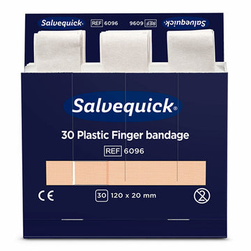 Set "Cederroth" Salvequick Plastic Pflaster (30 Stück) braun "Finger Bandage" , Refill