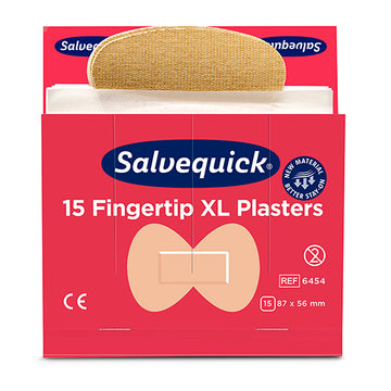 Set "Cederroth" Salvequick Textil Pflaster (15 Stück) 87 mm x 56 mm braun "Fingertip XL"