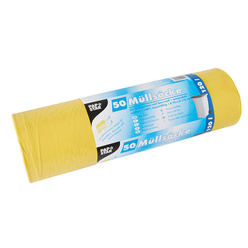 Müllsäcke, LDPE 120 l 110 cm x 70 cm gelb
