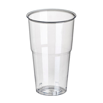 Kaltgetränkebecher, PLA "pure" 0,5 l Ø 9,5 cm · 16,2 cm glasklar mit Schaumrand
