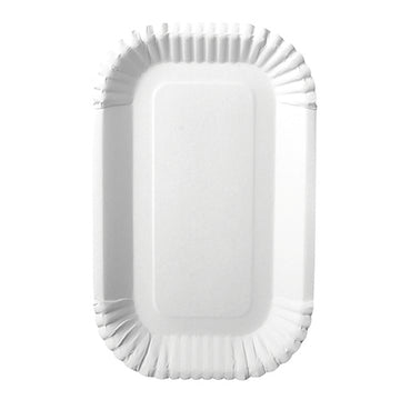 Schalen, Pappe "pure" eckig 15 cm x 23 cm x 2 cm weiss