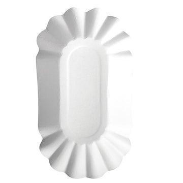 Schalen, Pappe "pure" oval 10,5 cm x 20 cm x 3,5 cm weiss