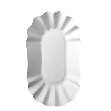 Schalen, Pappe "pure" oval 10,5 cm x 17,5 cm x 3 cm weiss