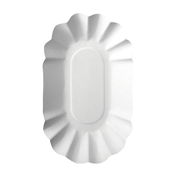 Schalen, Pappe "pure" oval 9 cm x 16 cm x 3 cm weiss