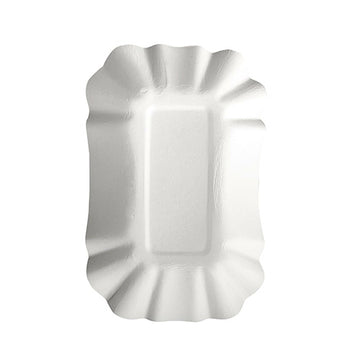 Schalen, Pappe "pure" eckig 9 cm x 14 cm x 3 cm weiss