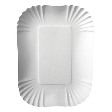 Schalen, Pappe "pure" eckig 13 cm x 17,5 cm x 3 cm weiss
