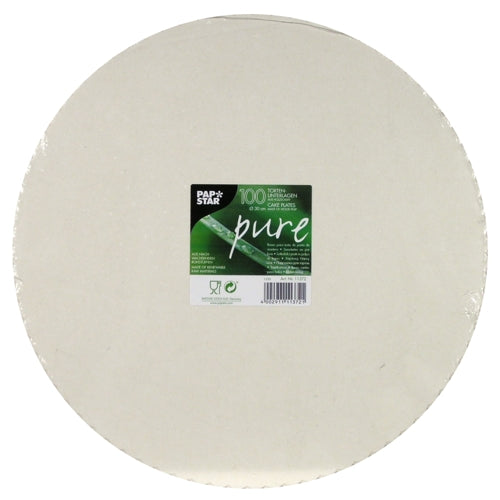 Tortenunterlagen, Pappe "pure" rund Ø 30 cm weiss mit gezacktem Rand