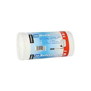 Müllbeutel, LDPE 18 l 52 cm x 46 cm weiss