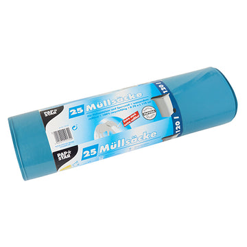 Müllsäcke, LDPE 120 l 110 cm x 70 cm blau extra stark und extra reißfest