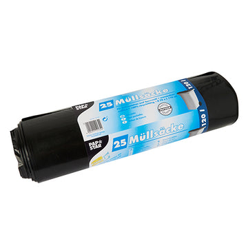 Müllsäcke, LDPE 120 l 110 cm x 70 cm schwarz extra stark und extra reißfest