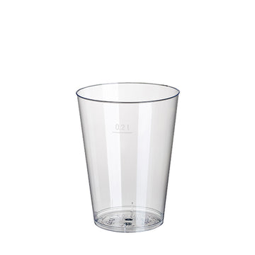 Trinkbecher, PS 0,2 l Ø 7,5 cm · 9,7 cm glasklar