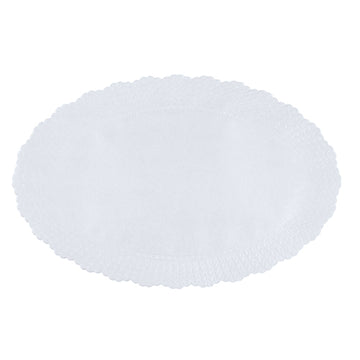 Plattenpapiere oval 23 cm x 35,5 cm weiss