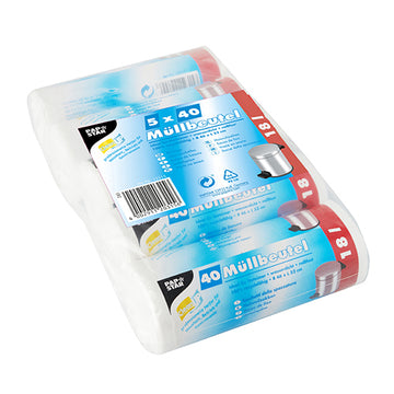 Müllbeutel, HDPE 18 l 52 cm x 46 cm weiss