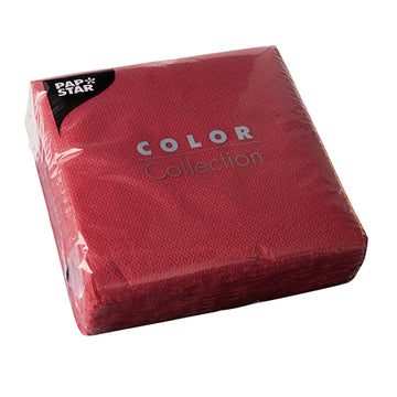 Servietten, 1-lagig 1/4-Falz 33 cm x 33 cm bordeaux