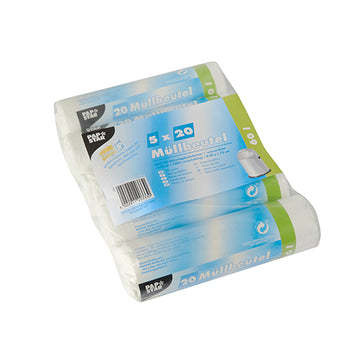 Müllbeutel, HDPE 60 l 72 cm x 60 cm weiss