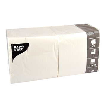Servietten, 1-lagig 1/4-Falz 33 cm x 33 cm weiss
