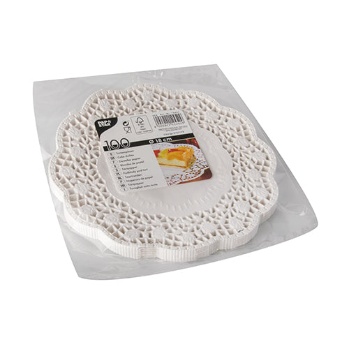 Tortenspitzen rund Ø 18 cm weiss